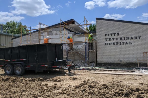 half brick remain - pvh visible